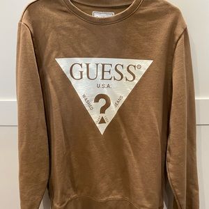 Guess brown crew neck